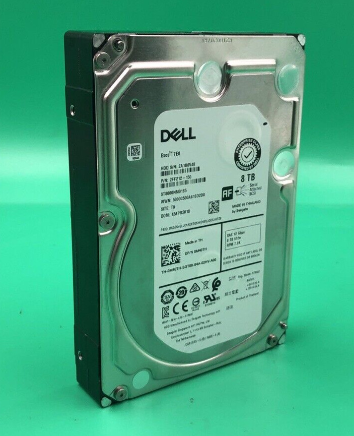 M40TH Dell 8TB 7.2K SAS 12Gbps 3.5