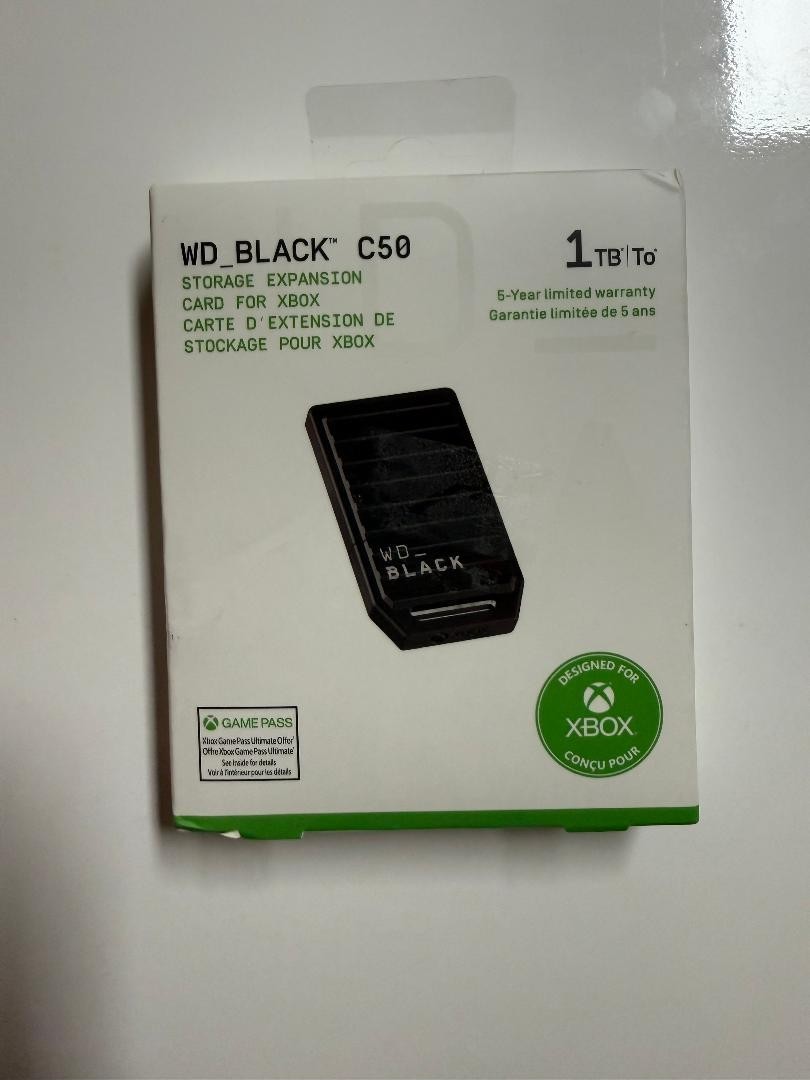 Western Digital 1TB C50 Xbox Expansion Card: Compatible with Xbox S - New Sealed