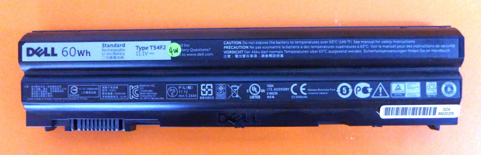 NEW Dell Latitude E6520 E6530 E6540 60Wh 6-Cell Laptop Battery T54FJ