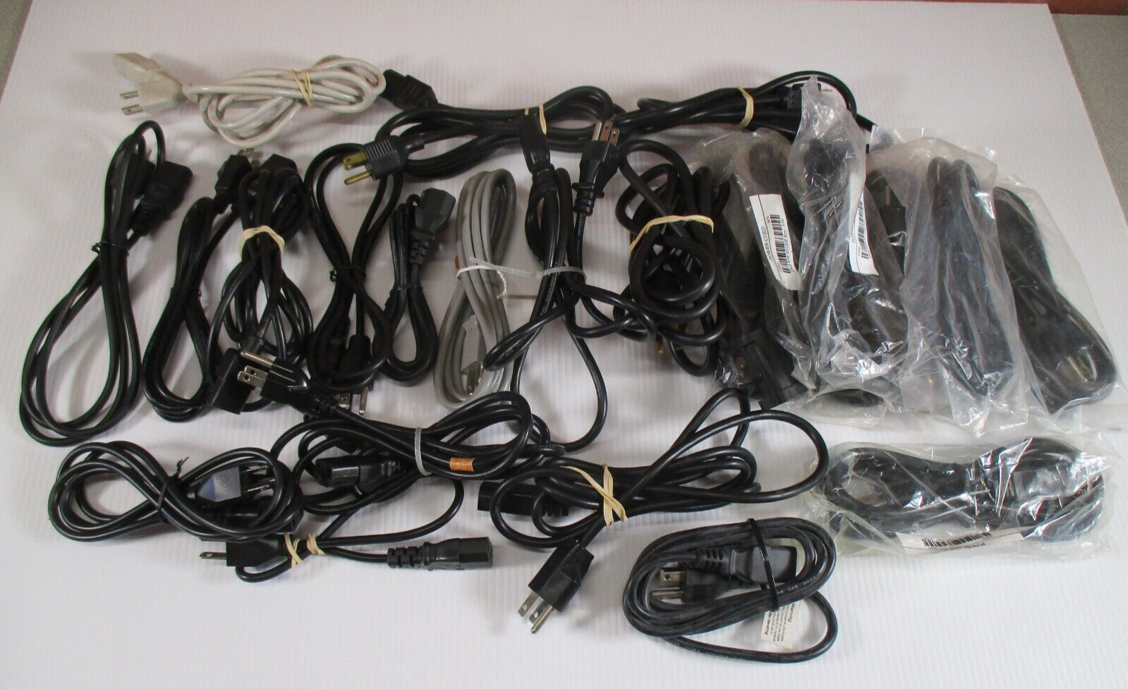 3-Prong AC Power Cord Cable Standard Desktop Monitor Computer PC Lot of 24