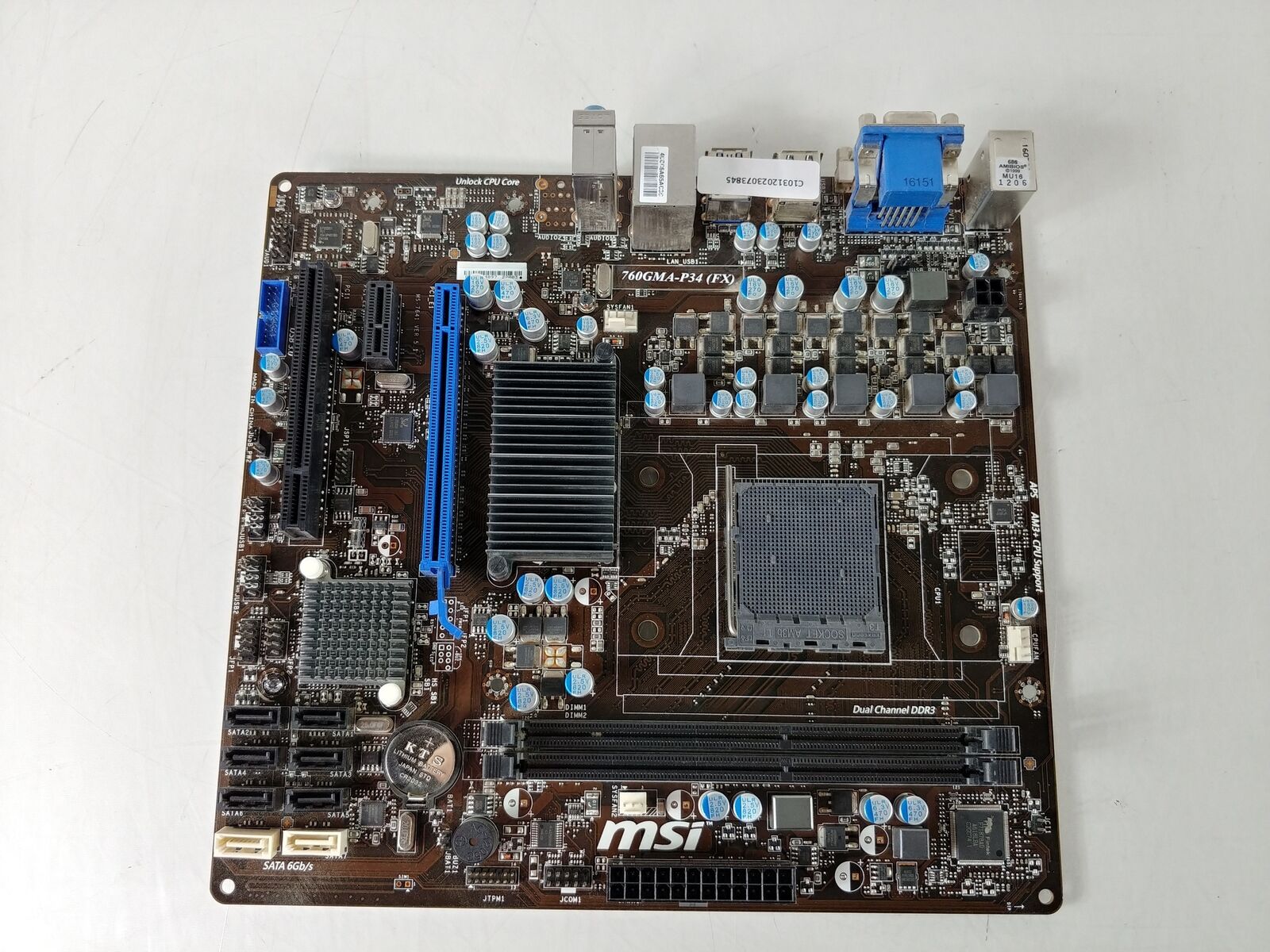 MSI 760GMA-P34 (FX) Socket AM3+ DDR3 SDRAM Desktop Motherboard