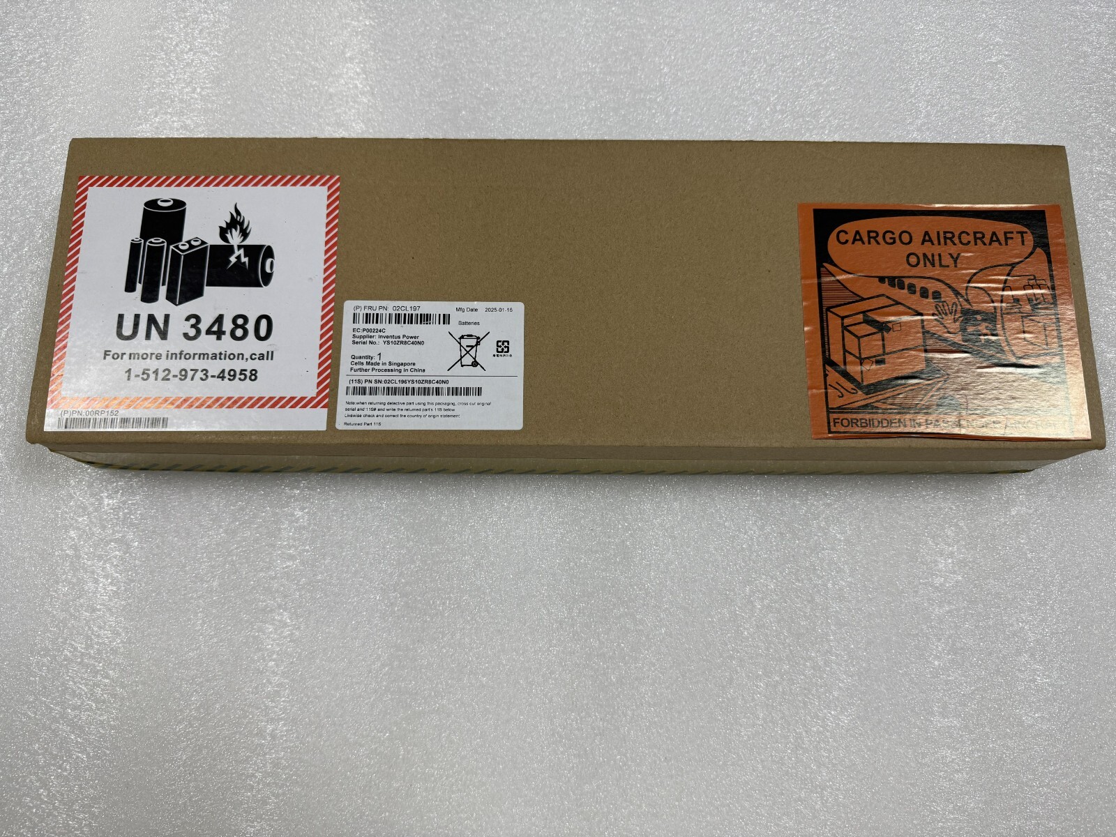 2026 New IBM 02CL197 02CL196 02CL030 Flash System 840/900 battery module