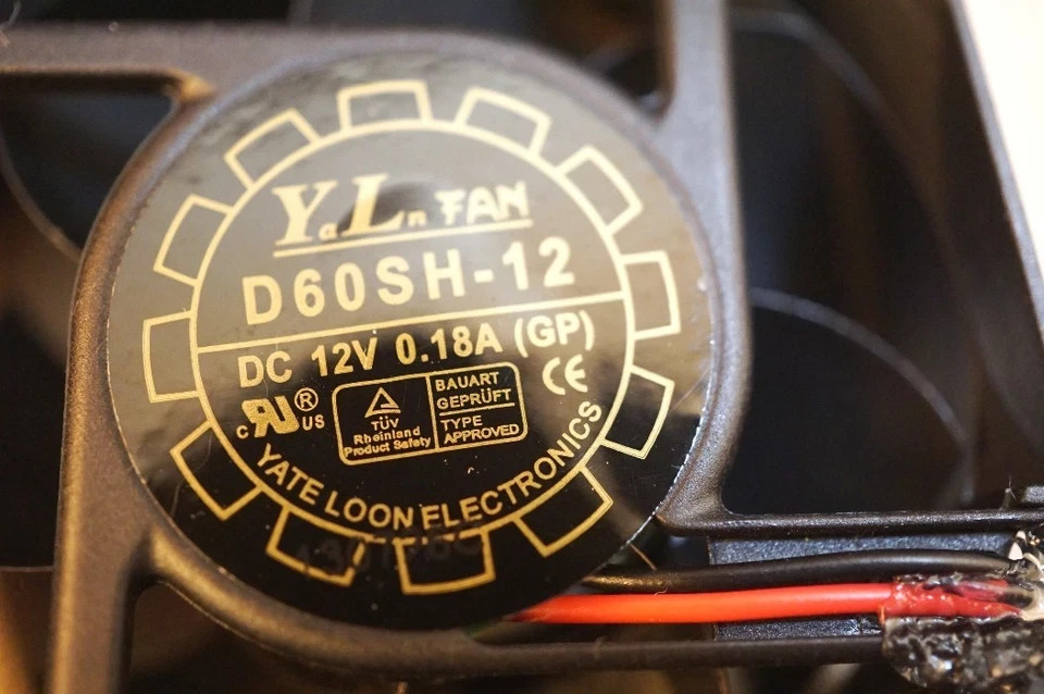 Y.L. Yate Loon 60 mm 60mm x 25 mm 12V-0.18A case CPU DC D60SH-12 fan  SMALL PLUG
