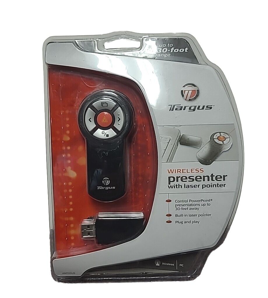 Targus Wireless Presenter Laser Pointer Remote AMP03US New & Sealed Genuine OEM 