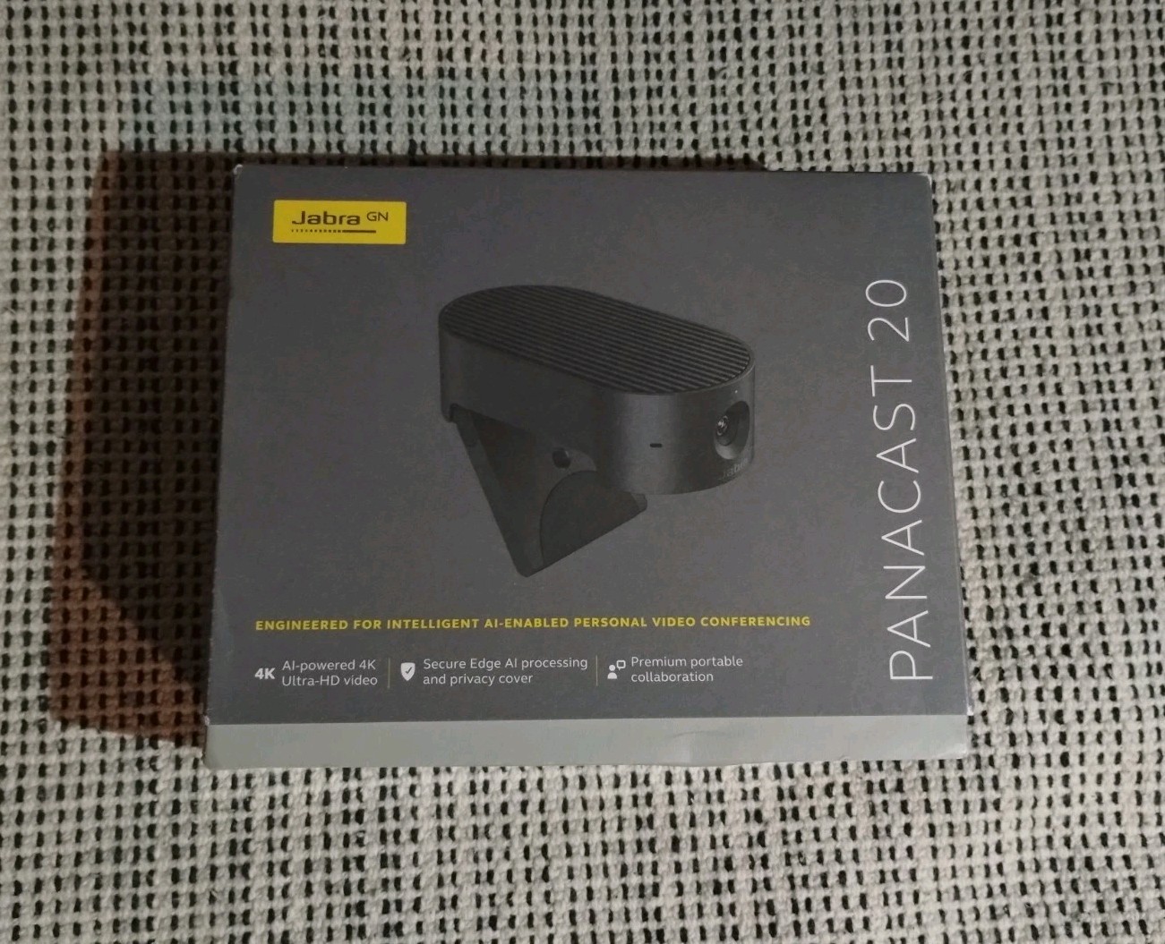 Jabra PanaCast 20 Intelligent 4K AI-Enabled Video Conference Web Camera - Black