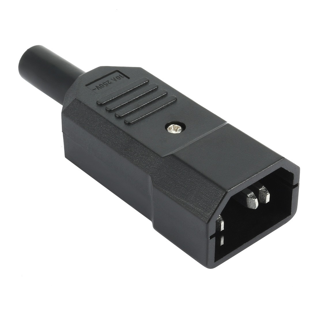 AC250V 10A IEC320 C14 Male 3 Terminals Power Socket Adapter Connector