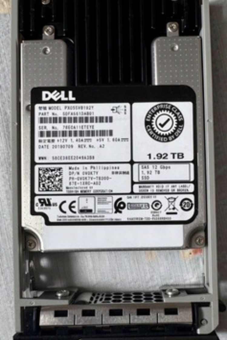 New DELL 0V0K7V V0K7V PX05SVB192Y 1.92TB 2.5" SAS 12Gb MU SSD W/Tray Solid Drive