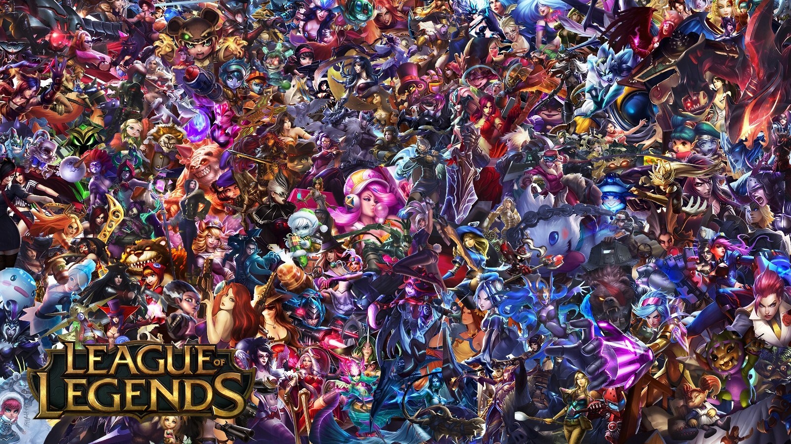 League of Legends - Collage of Champions, 80x40cm Desk Mat, Mouse Pad, Deskmat