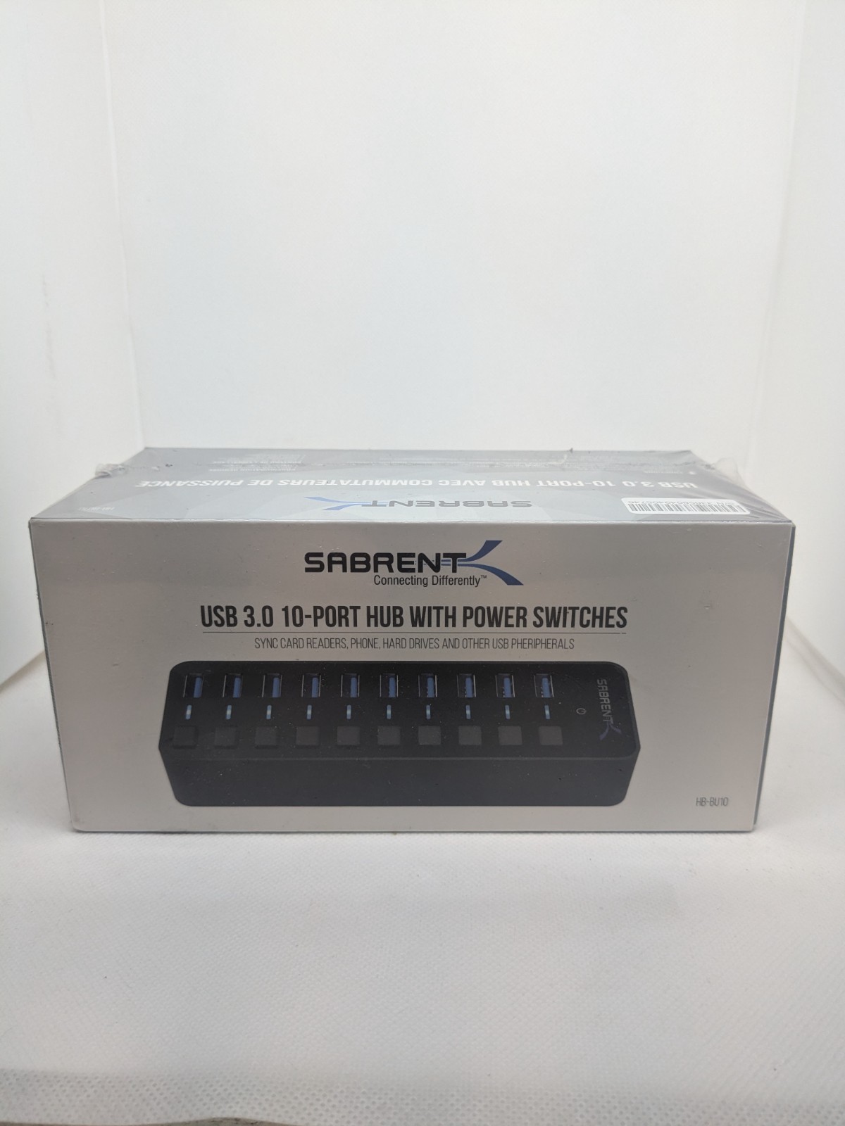 SABRENT 10-Port 60W USB 3.0 Hub with Individual Power Switches and LEDs,