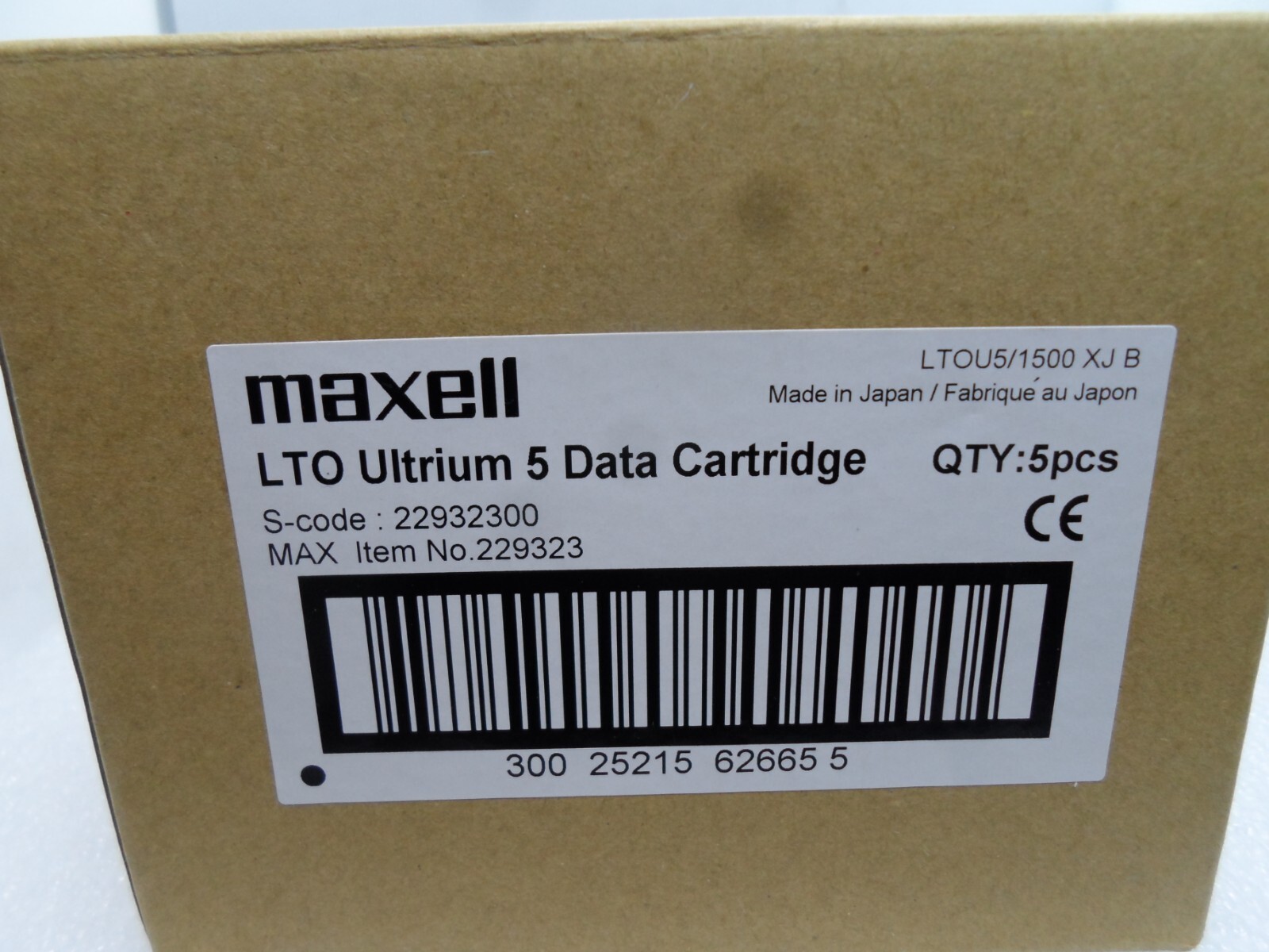 NEW Lot of 5 Maxell LTO5 ULTRIUM5 Storage Data Cartridge Tape 229323 - Lot of 5-