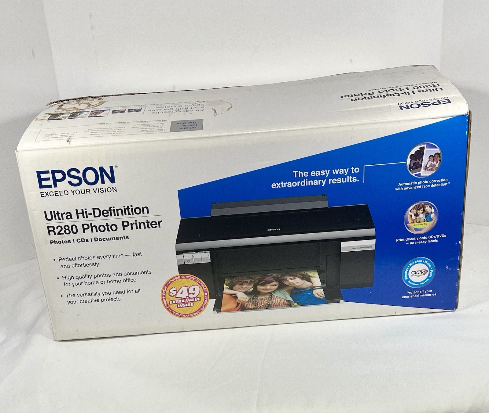 Epson R280 Photo Printer Ultra Hi-Definition Inkjet Printer New Open Box