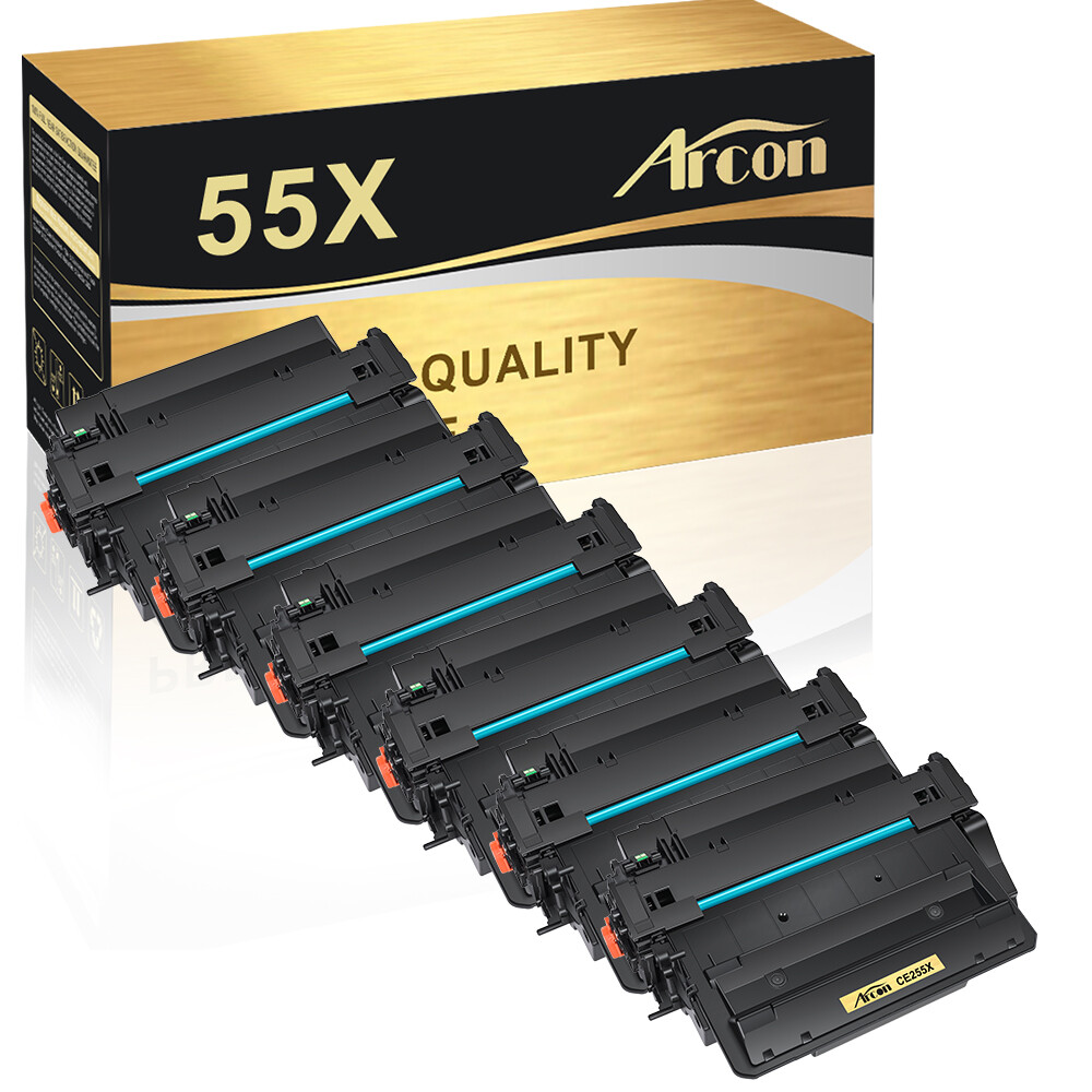 6x Black CE255X 55X Toner Cartridge for HP Laserjet Pro MFP m521dn m521dw P3015x