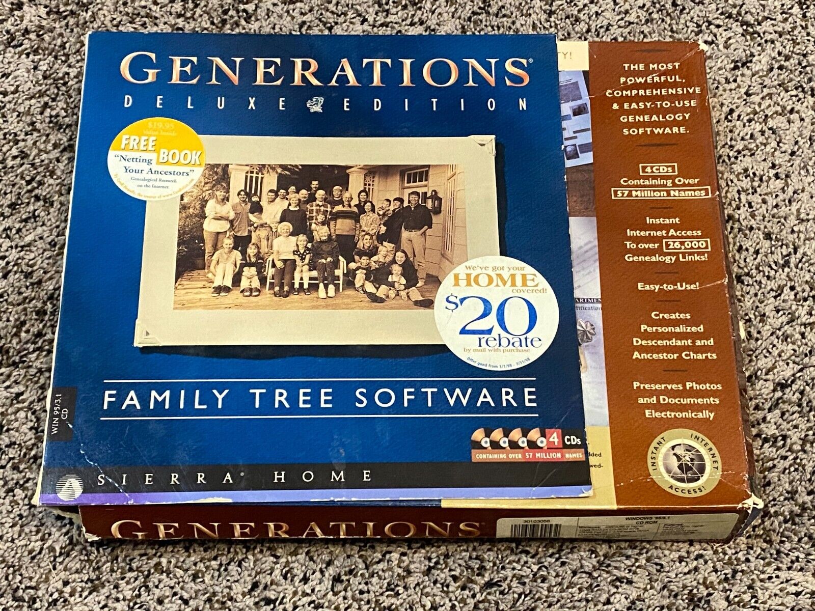 Sierra Home Generations Deluxe Edition Family Tree Software