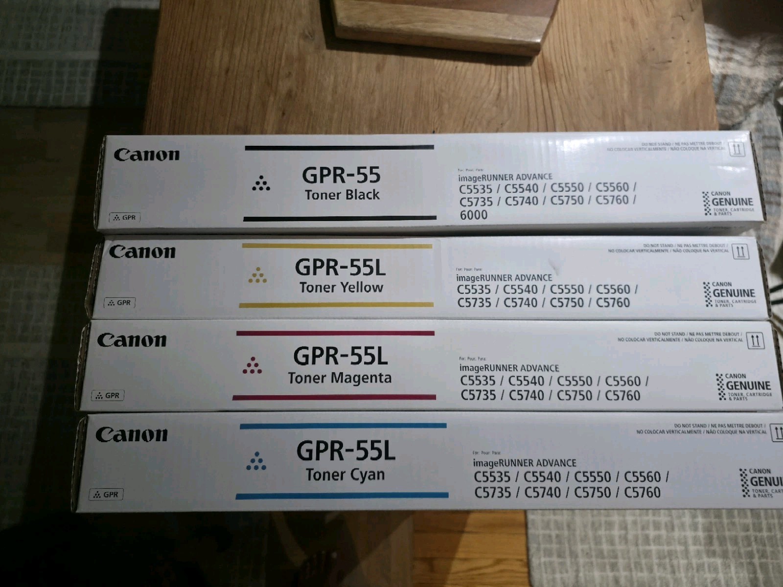 Canon GPR-55 Black, GPR-55L Y, C, M  Toner Cartridge Set of 4 New OEM