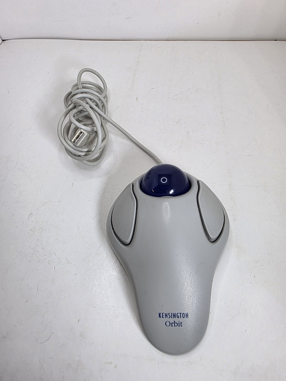Kensington Orbit Vintage Track Ball Mouse Model 64226 USB Wired Blue Ball WORKS