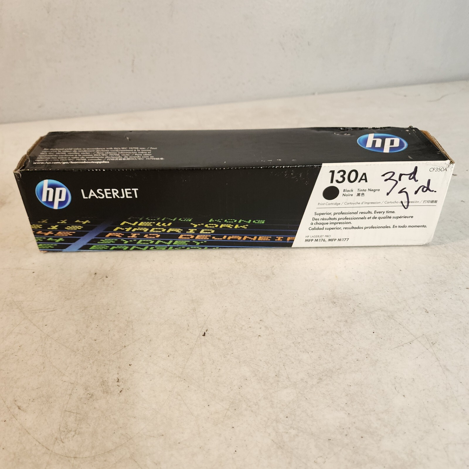 HP 130A CF350A Black Toner Cartridge Genuine New Sealed Box 