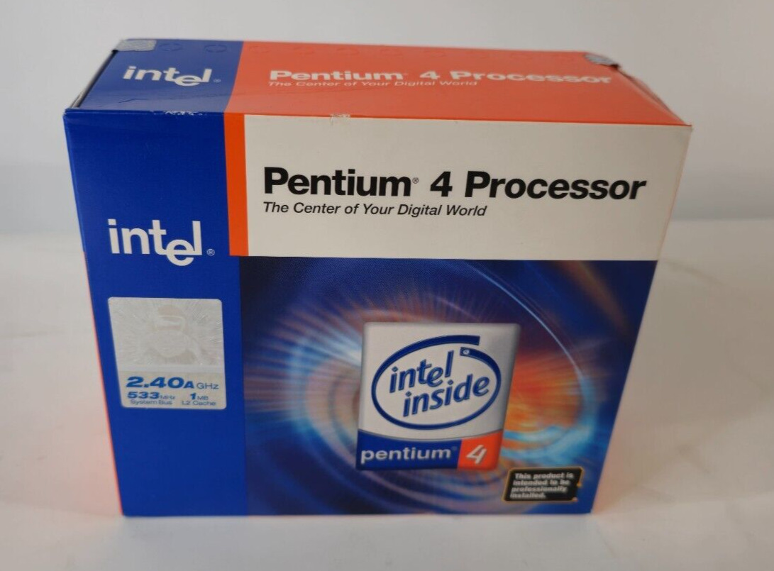 Intel Pentium 4 2.4A 1MB L2 Cache 2.4GHz Socket 478 CPU BX80546PE2400E SL88F NIB