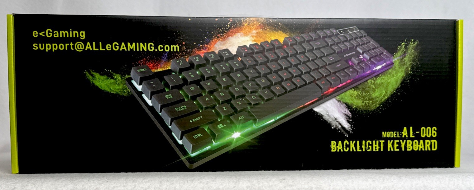 Keyboard Backlight eGaming AL-006  Gaming 104-Key Wired USB  LED - NEW