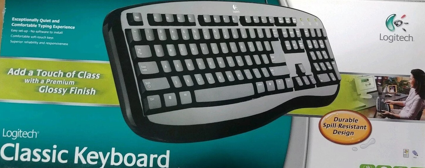 Logitech Classic Keyboard 967654-0403 (/RT6-23918-967654-0403-NIB)