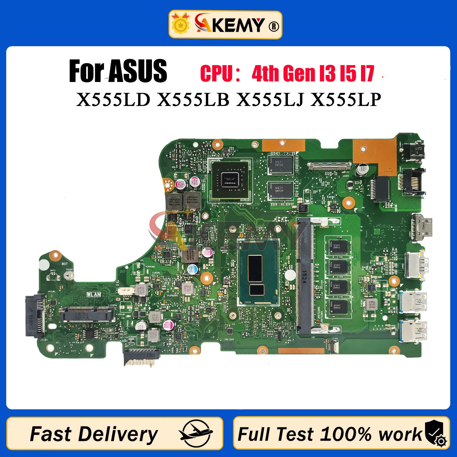 X555LD  Laptop Motherboard For ASUS X555LI FL5800L W519L X555L X555LN X555LP