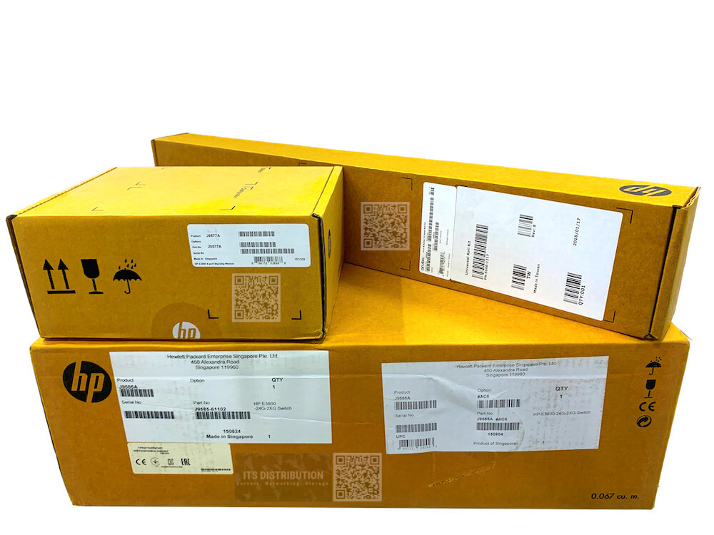 J9585A I BUNDLE Brand New HPE 3800-24G-2XG Switch + J9583A Rail Kit J9577A Mod