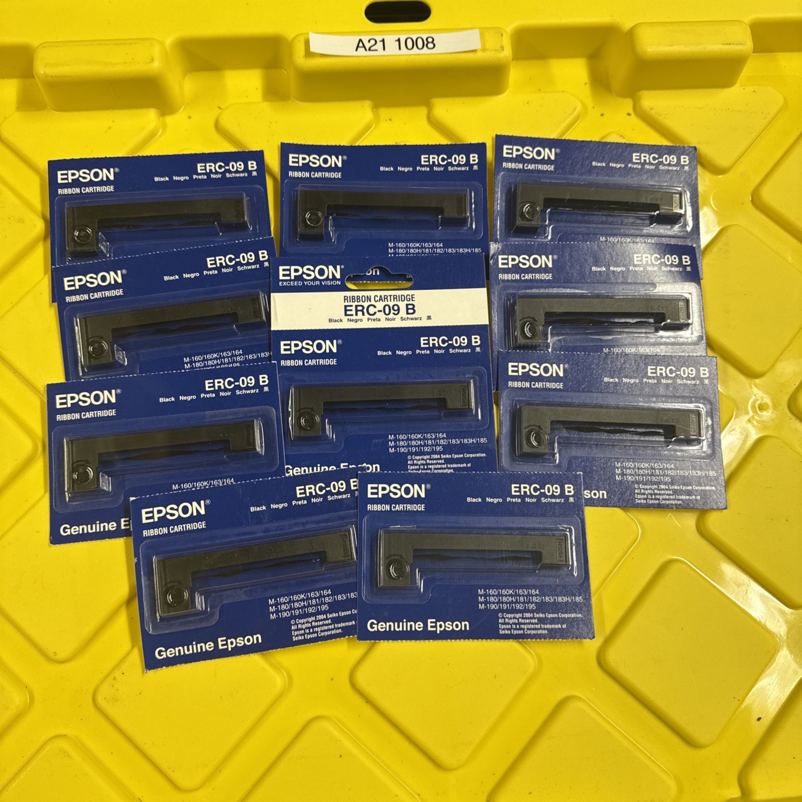 10 Original Epson ERC-22B ERC-09B Black Ribbon Cartridge M-180 M-181 M-183 M-185