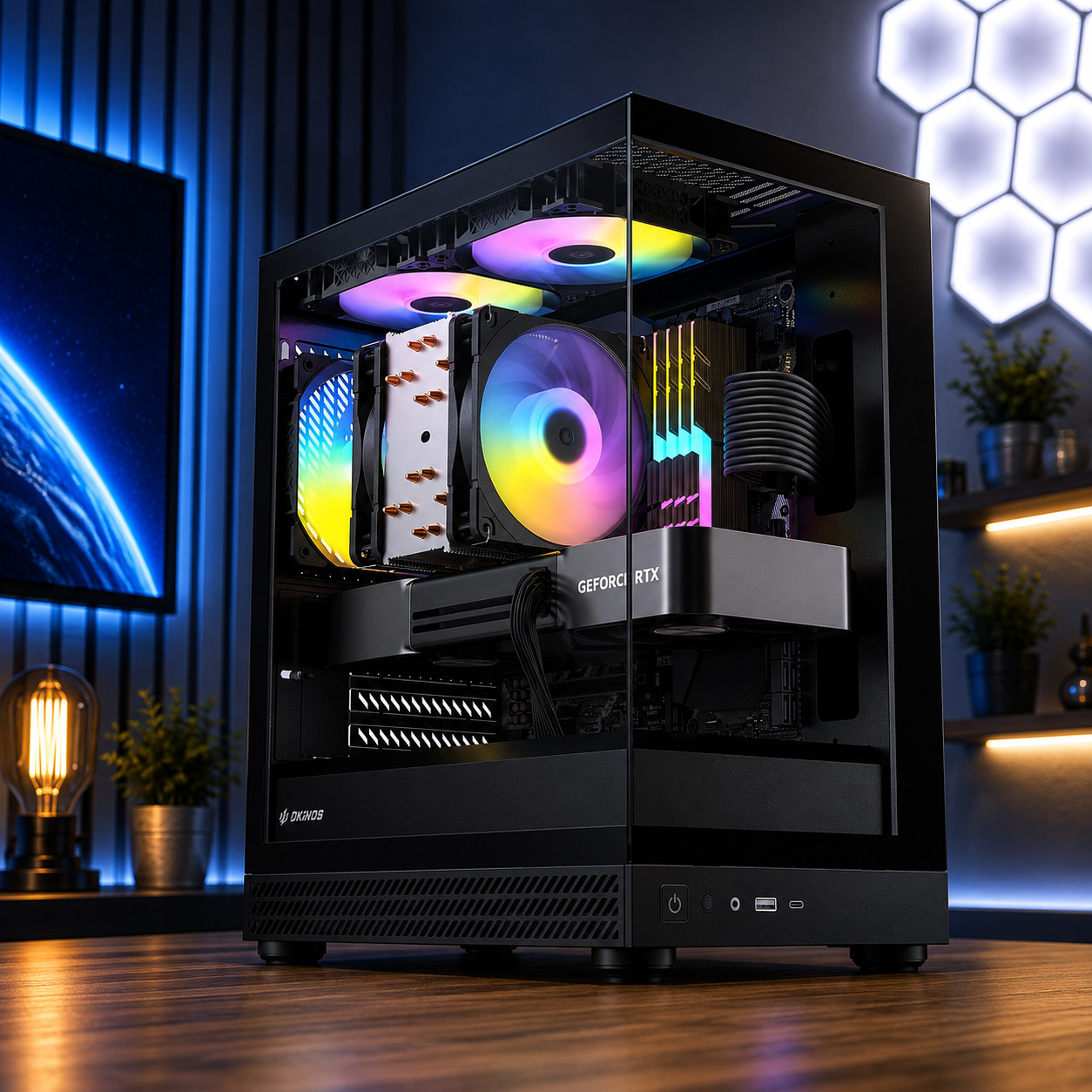 ARGB Gaming Desktop PC Intel 8th GEN 32GB RAM 1TB SSD Nvidia RTX 4060 Win11 Pro