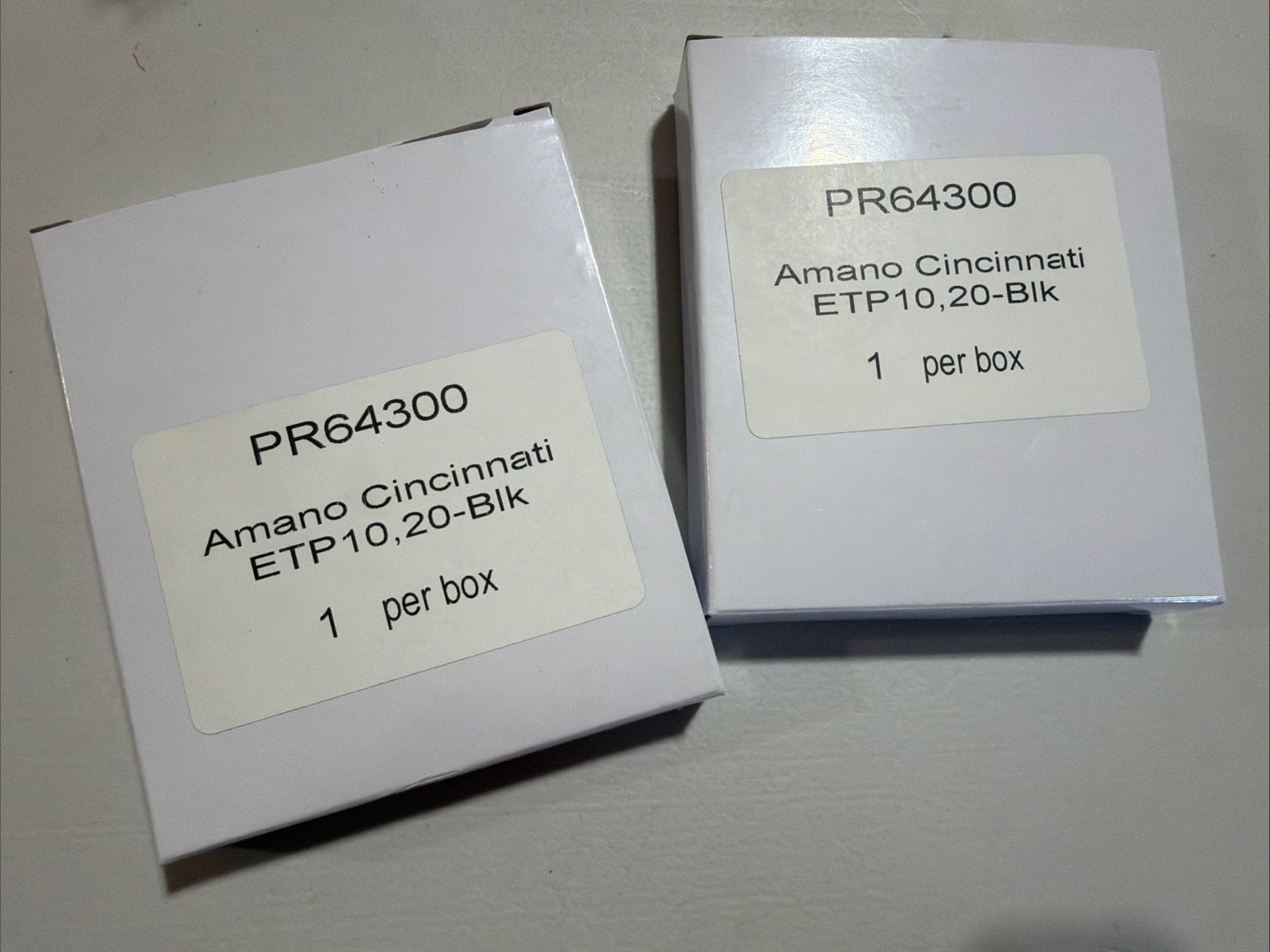Lot of 2 Amano PR64300 Time Clock Ribbon Black ETP10/20 New Sealed