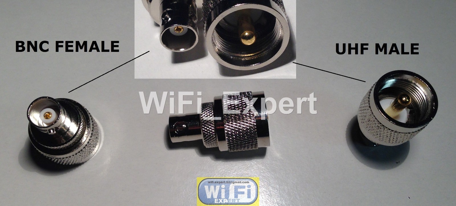 1 x BNC Female plug to UHF PL259 PL-259 Male RF coaxial Adapter RF Connector USA
