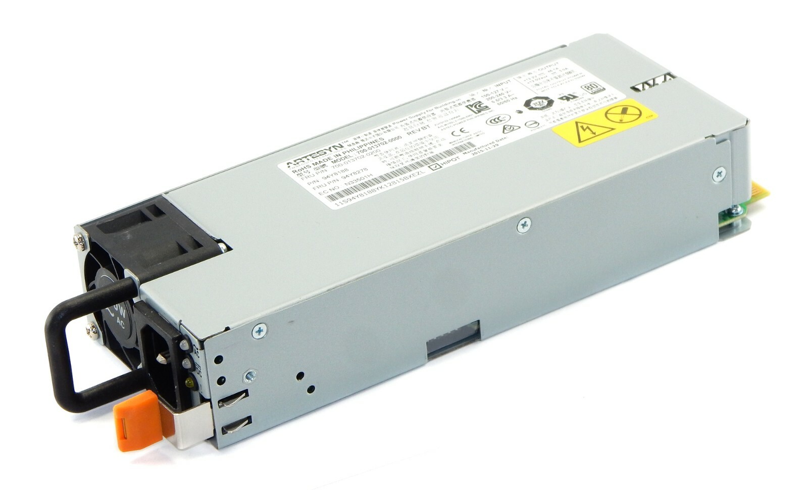 ARTESYN 700-013702-0000 POWER SUPPLY 550W 80 PLUS PLATINUM HOT SWAP