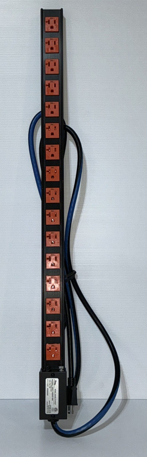 Middle Atlantic PDT-1620C-NS 20 AMP Vertical Power Strip, 16 Outlets