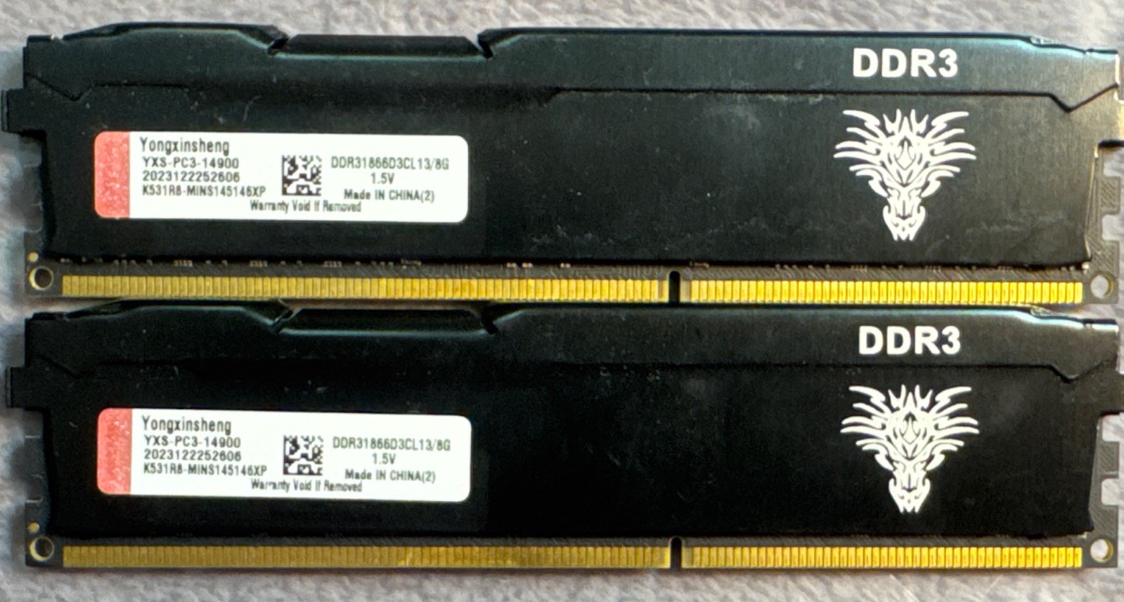 YongxinSheng 16GB(8GB x2) YXS-PC3-14900 DDR31866D3C11/8G RAM K531R8-MINS145146XP