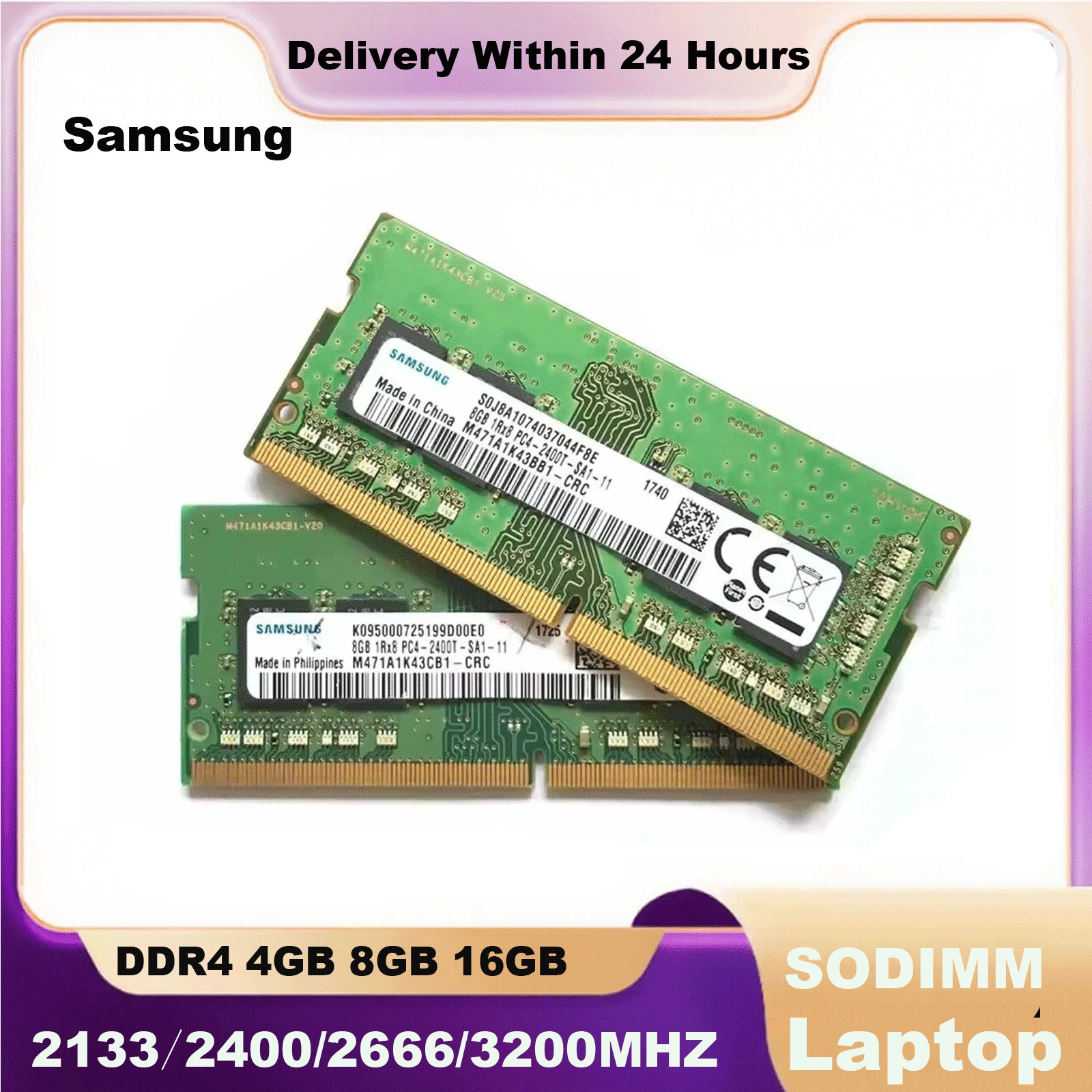 Samsung DDR4 4GB 8GB 16GB 2133 2400 2666 3200MHZ SODIMM Laptop RAM 1.2v Lot new