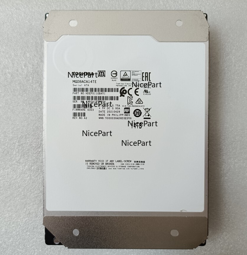 Compatible Toshiba Enterprise MG08ACA14TE 14TB HDD, SATA 3, 3.5" Internal HDD