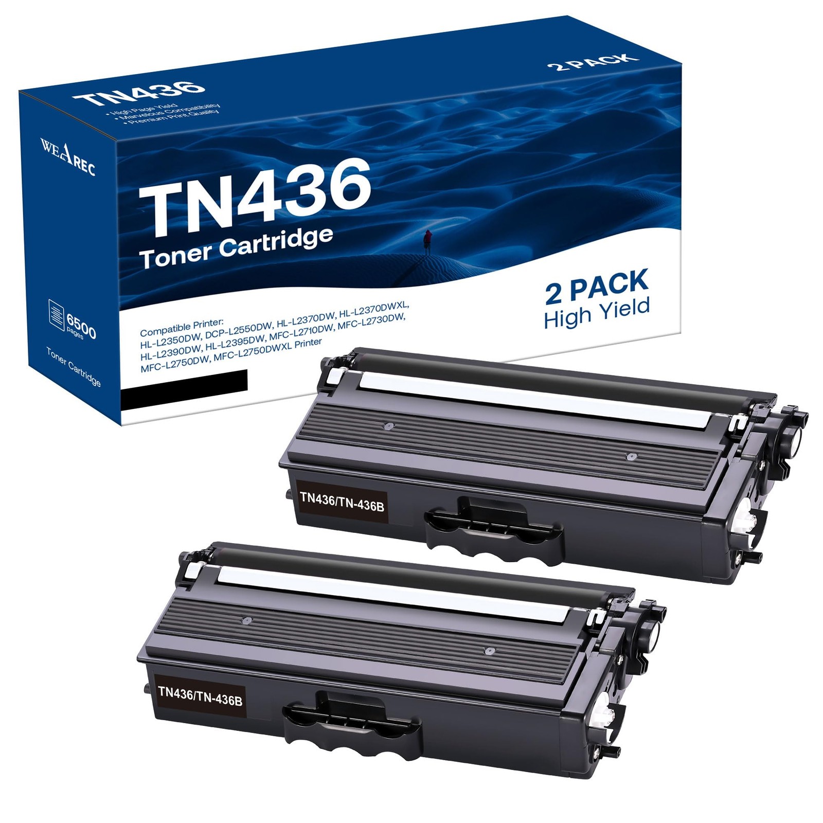 Compatible Toner Cartridge Replacement for Brother TN436 TN436BK TN433 TN431 ...
