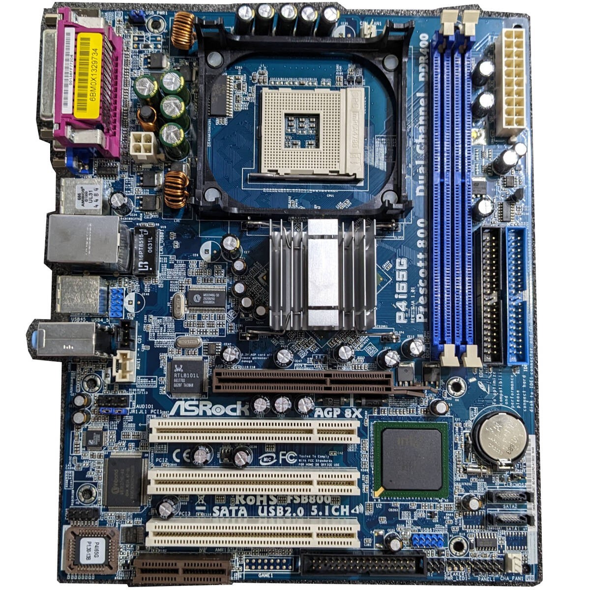 ASRock P4i65G Socket478 Motherboard with New Battery Mint