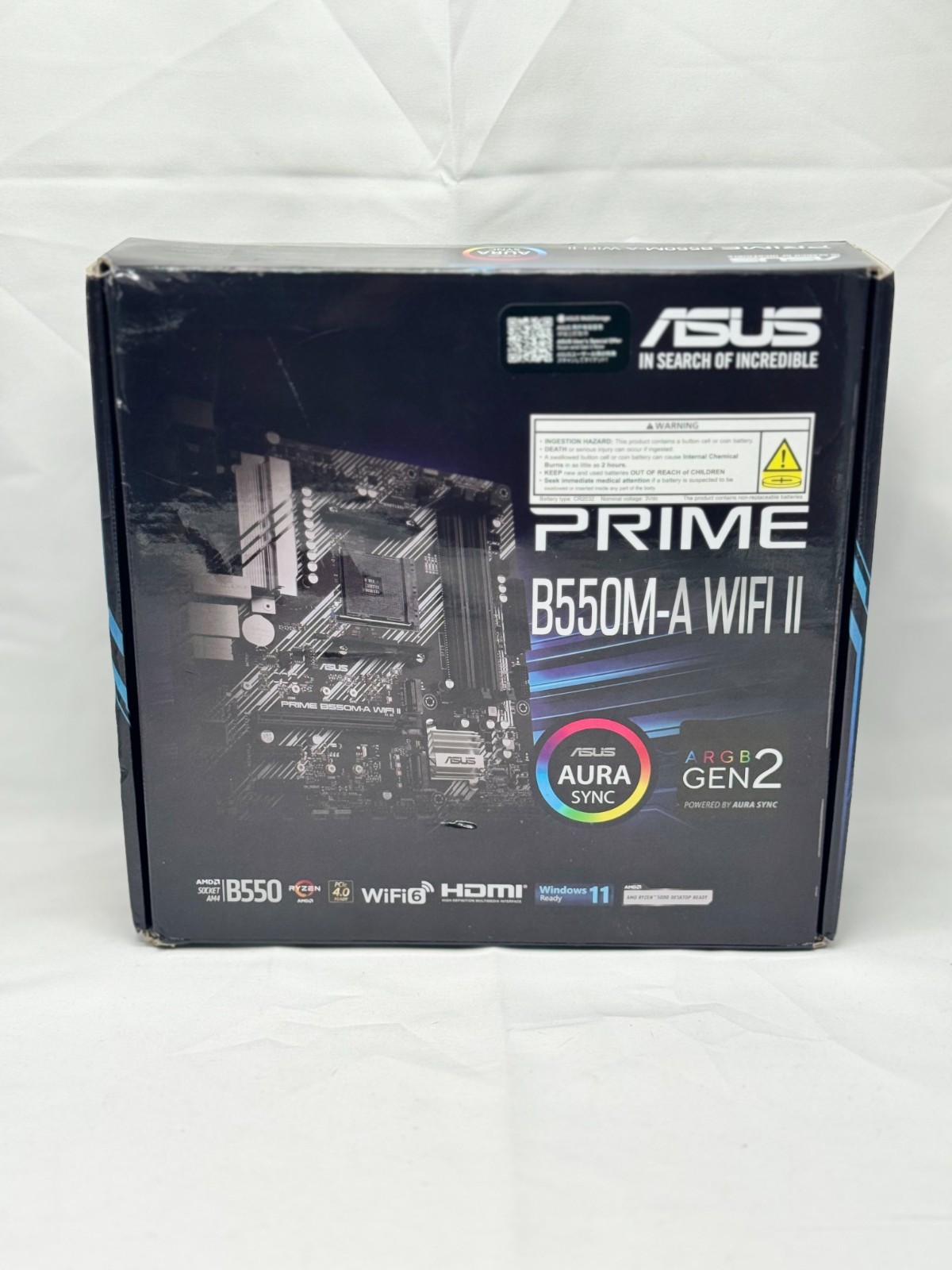 ASUS Prime B550M-A WiFi II AM4 DDR4 WiFi 6 Micro ATX Motherboard-Open Box
