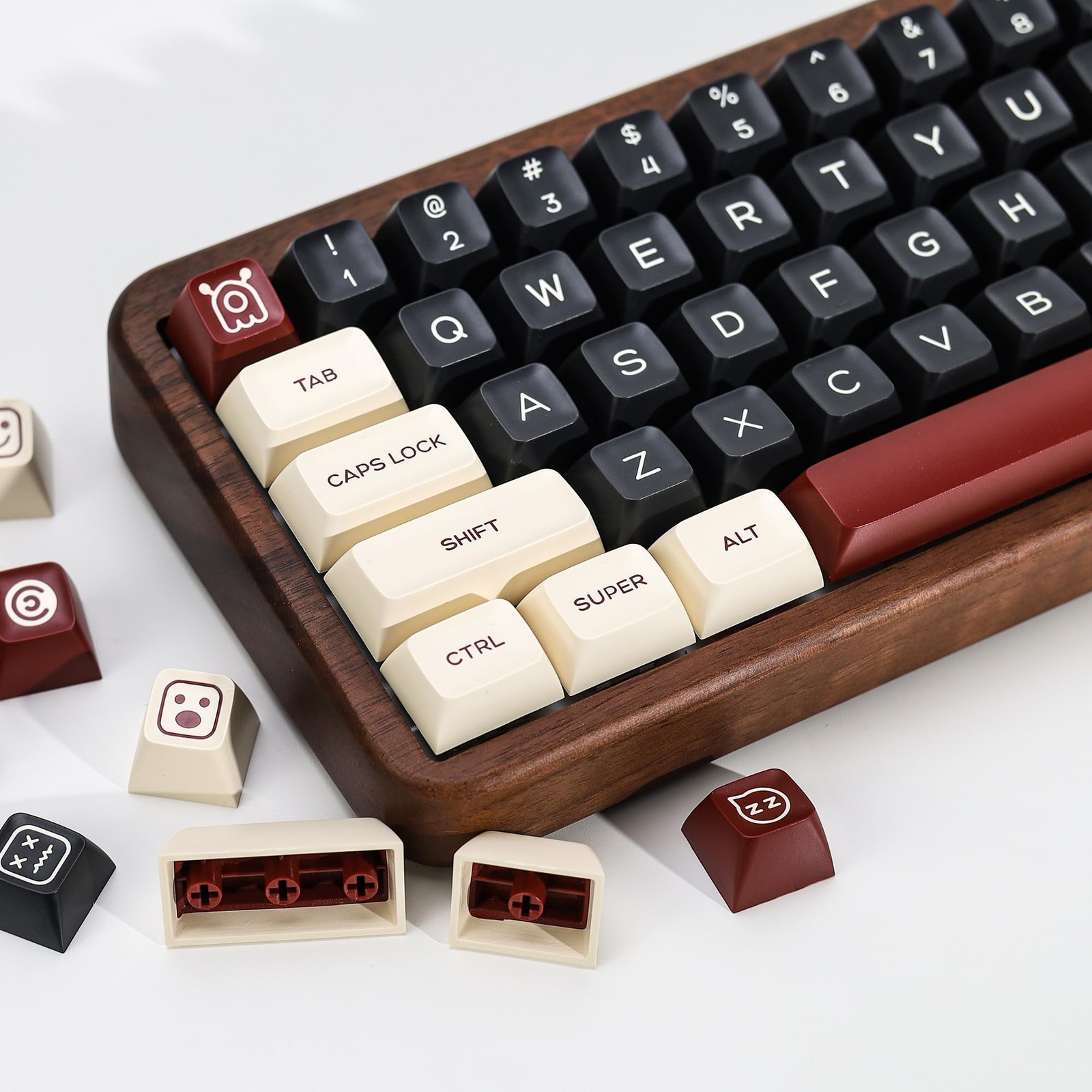 Similar to SA Profile Clone Rome PBT Double Shot Keycap Set,160 Keys Black an...