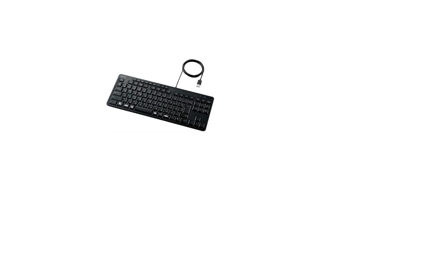 ELECOM Wired Keyboard TKL Silent Antibacterial Black TK-FCM113SKBK