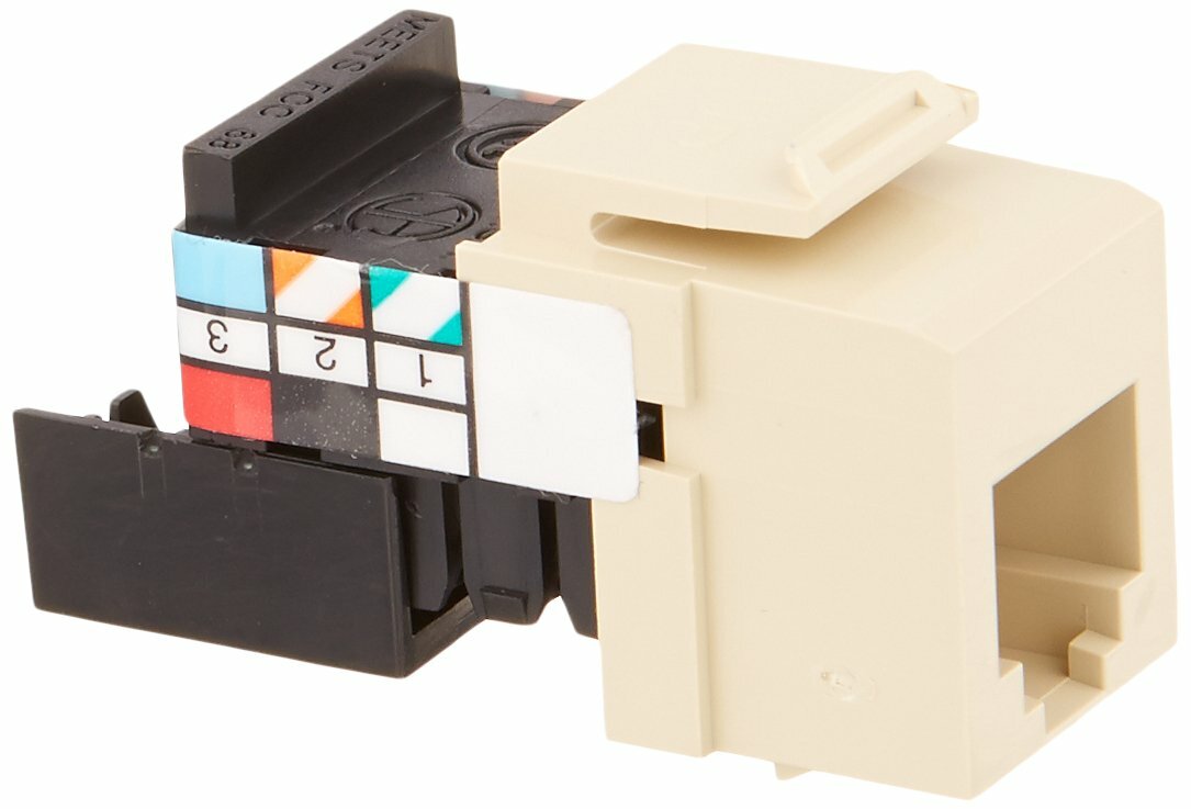 Leviton 40836-BI Quickport Voice Grade, Ivory