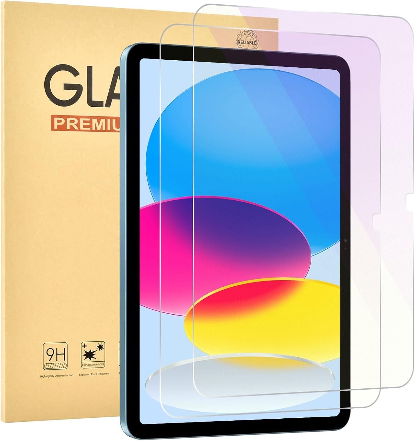 2 Pack Anti Blue Light Screen Protector 9H Hardness for iPad 11th & 10th