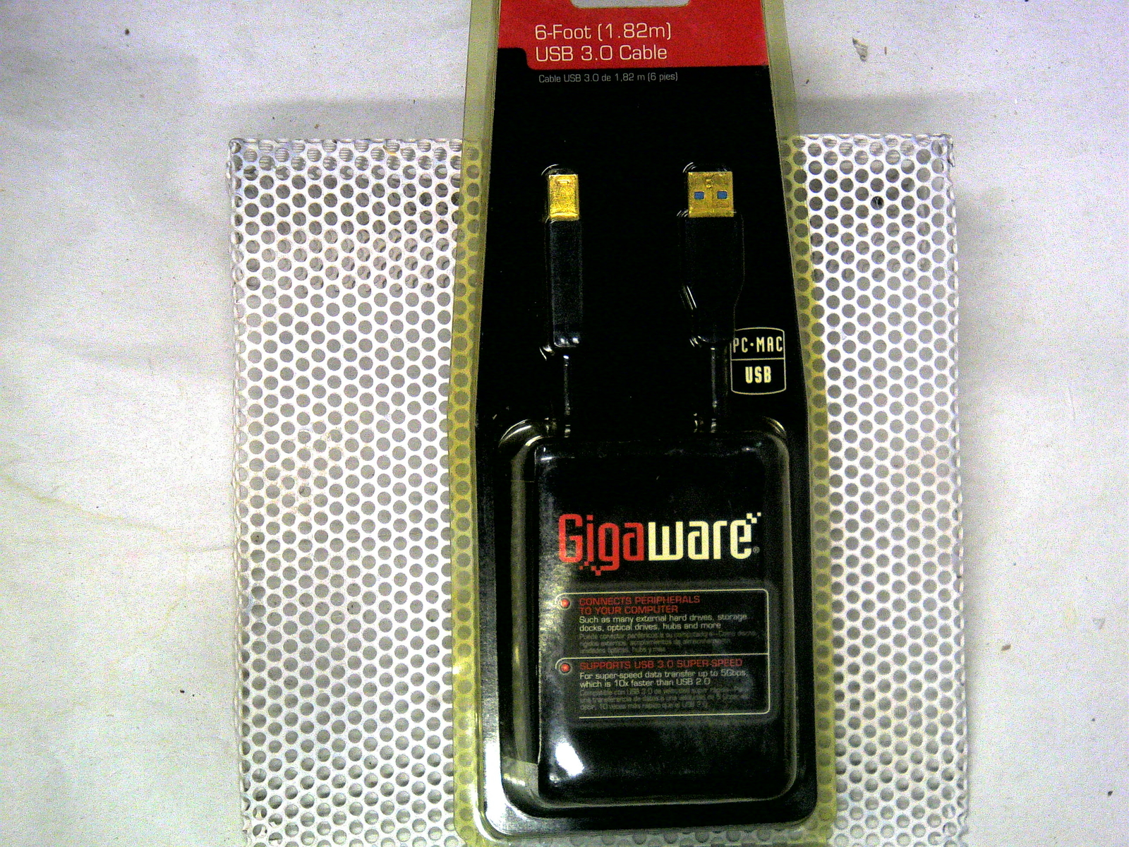 Gigaware 6-Ft Gold-Plated USB 3.0 Cable #2601524 ~ NEW ~