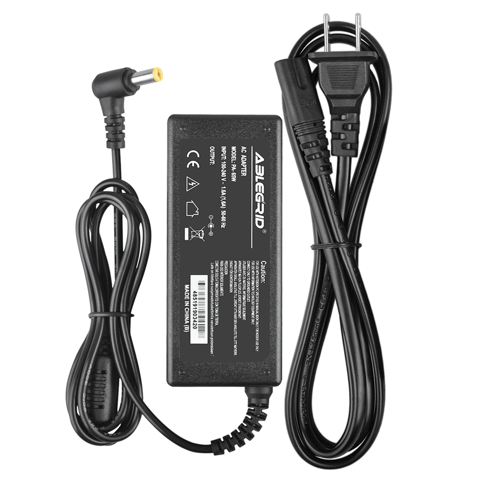 AC Adapter Power Supply For Acer Monitor S221HQL G196HQL G206HQL UM.IG6SA.C01