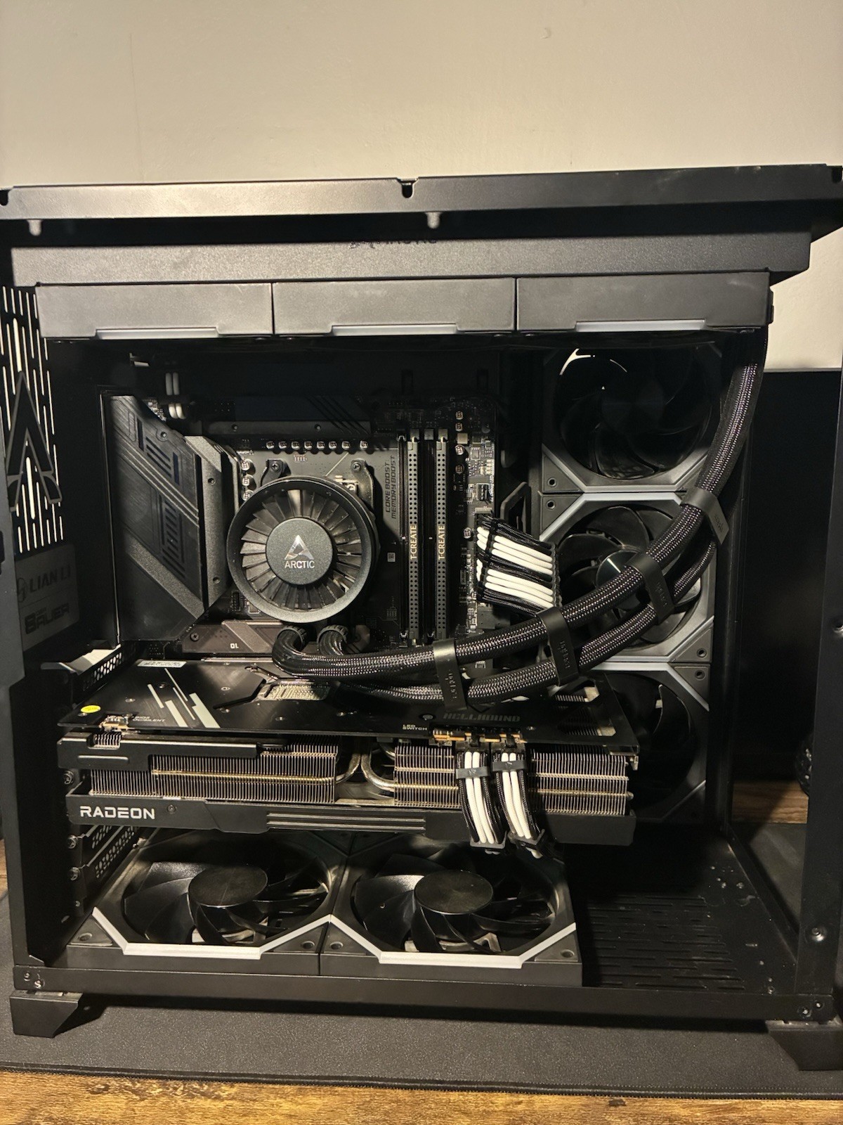 Custom/Whitebox Black Tower Gaming Desktop PC AMD Radeon GPU Liquid Cooling