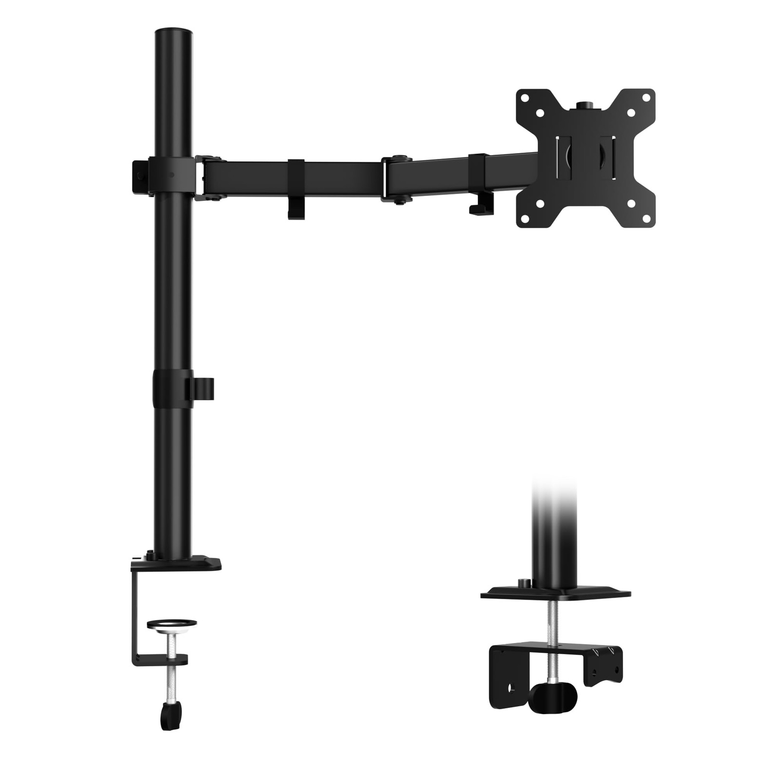 Single Monitor Mount Stand Fits 1327 Inch LCD Arm VESA 75x75 100x100mm Black