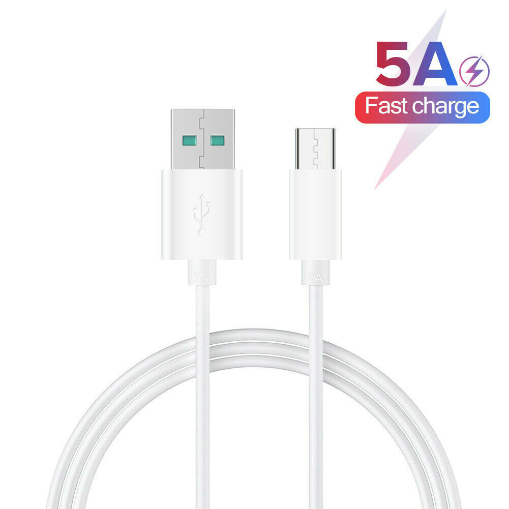 3ft White Heavy Duty Charging Phone Cable Type-C For Samsung Huawei LG Charger