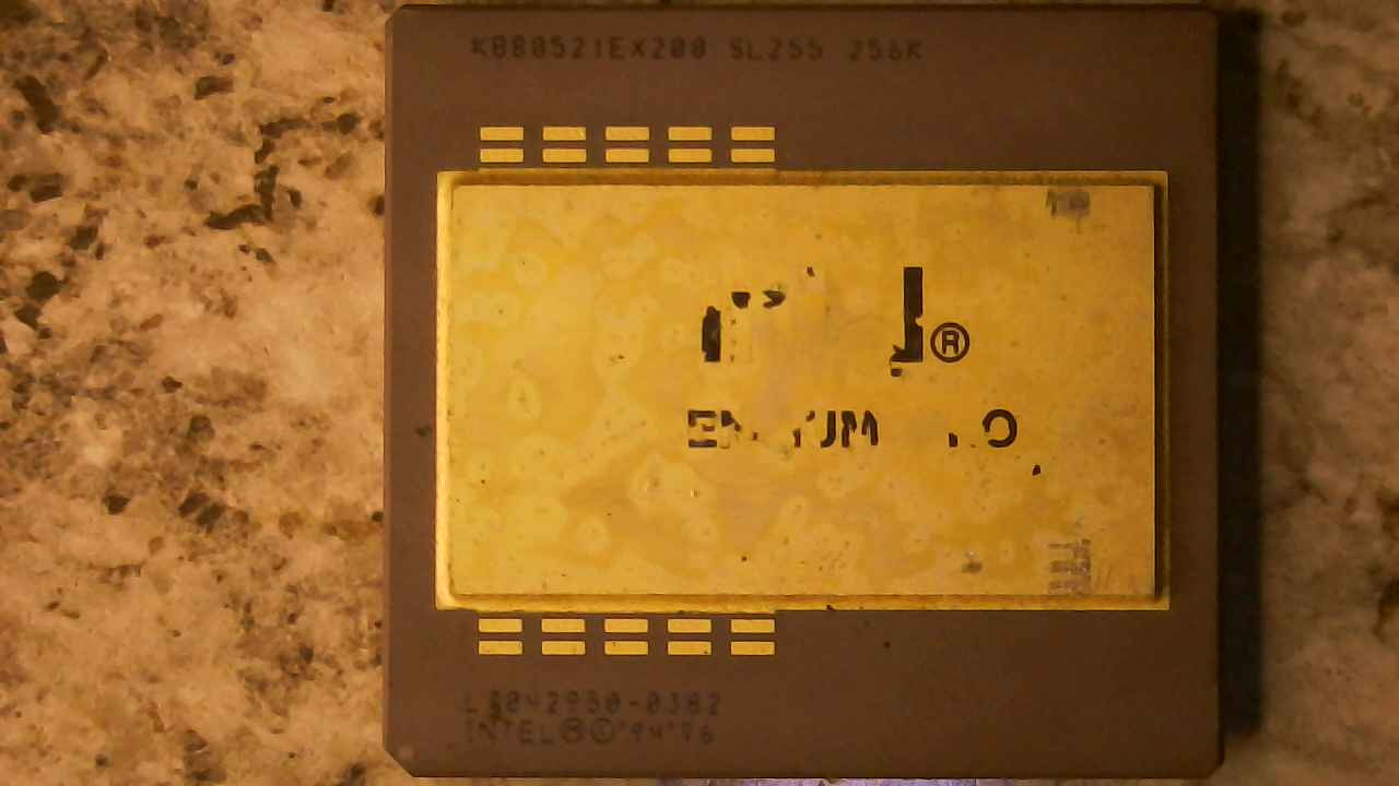 Intel Pentium Pro 200MHz CPU KB80521EX200 SL255 256K Gold Cap Ceramic Processor
