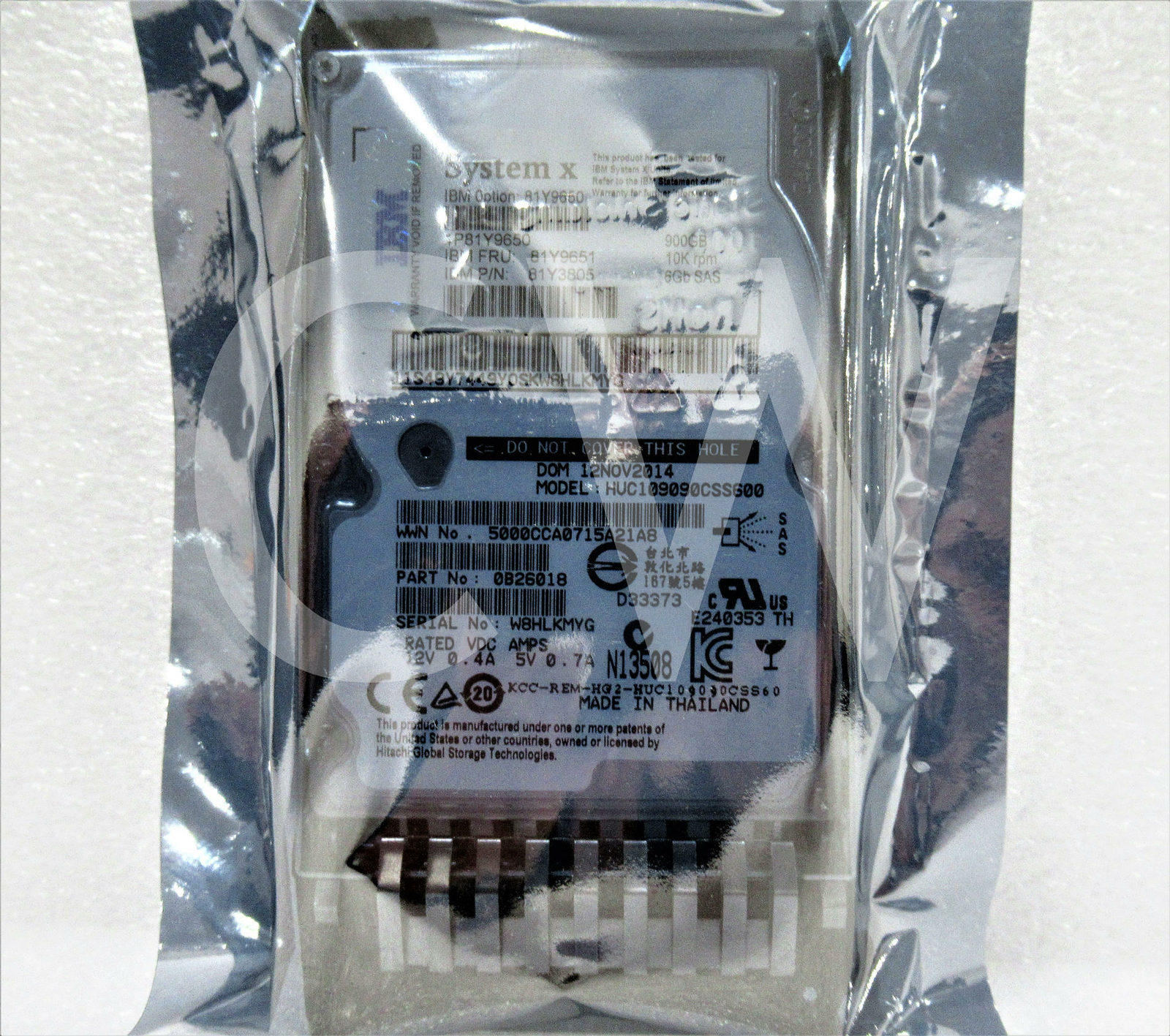 81Y9651 81Y9650 IBM SYSTEM X 900GB 10000RPM 6Gbps 2.5" SAS SERVER HDD Hard Drive