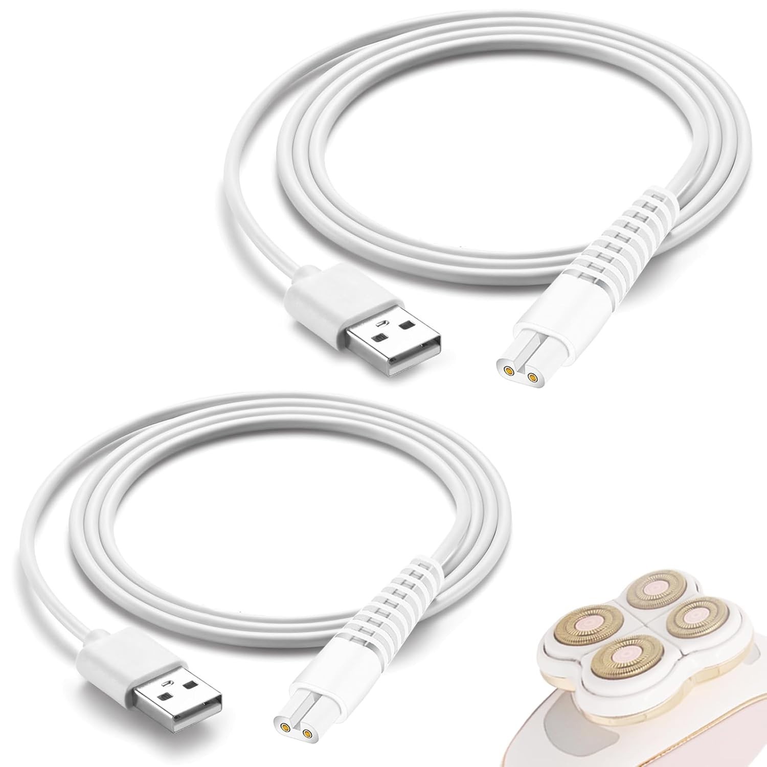 Charging Cable Replacement for Flawless Legs Shaver, 2 Pack Power Cord... 