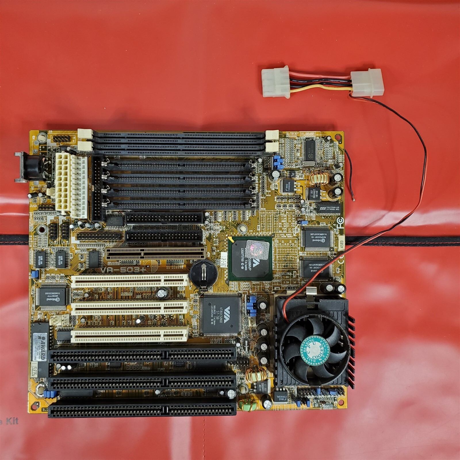Vintage 1998 Original Motherboard w/ Gold Cyrix 6X86MX Processor FIC VA-503+